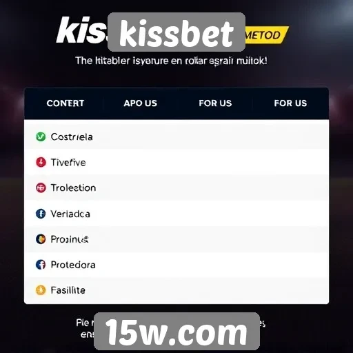Métodos de pagamento disponíveis no kissbet